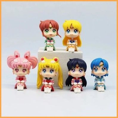 Sailor Moon Figuren Set Q Version Mars Jupiter Mercury Venus Anime Deko