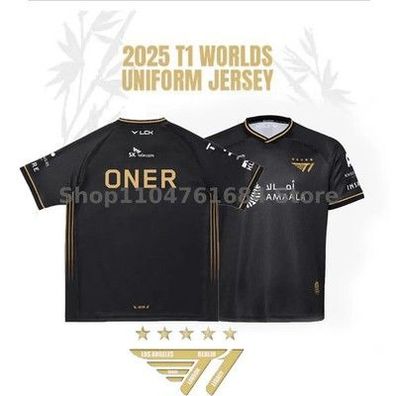2025 Neues T1 Esports-Team-Uniform-T-Shirt League Of Legends World Finals Jersey