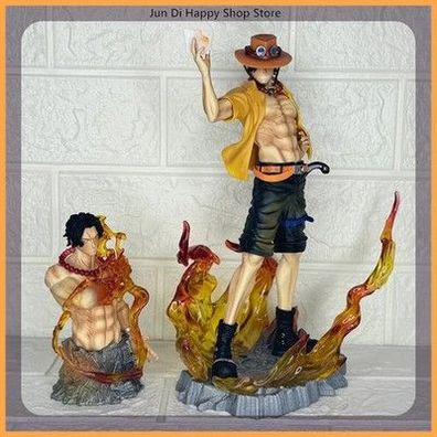 One Piece Ace Flamme Stehende Position Anime Abbildung Modell Gk Statue Ju
