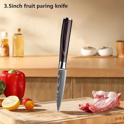 Küchenmesser Set Laser Damaskus Santoku Messer Utility Messer Professionell