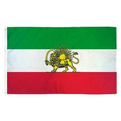 Iranische Flagge Persien Alte Historische Iranische Flagge Mit Löwe-Sonne