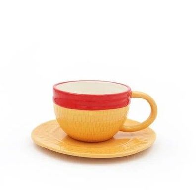 One Piece Kaffeetasse und Untertasse Kreative Hutförmige Wassertassen Cosplay