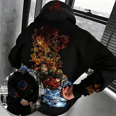 Demon Slayer Anime Herbst und Winter Neue Hoodies Männer und Frauen Straße Casua