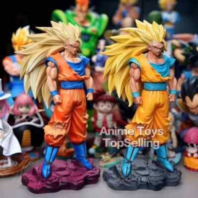 Dragon Ball Z Figur Super Saiyajin 3 Goku Anime PVC Actionfigur Modell 29 cm