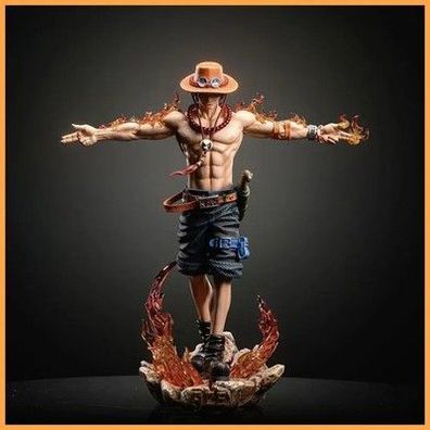 One Piece Portgas Ace Figur Anime PVC Action Figur Statue Sammler Modell 28cm