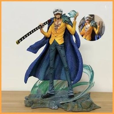 One Piece Trafalgar D Water Law Figur PVC Actionfigur mit 2 Köpfen Händen Anime