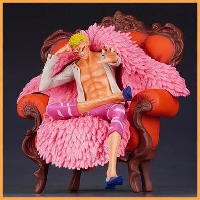 One Piece Anime Figur Donquixote Doflamingo Sofa Sitzposition Action Figur