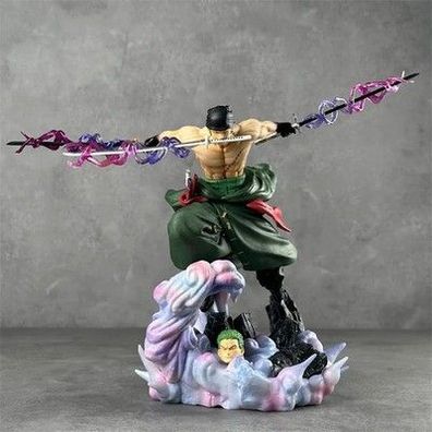 One Piece Roronoa Zoro Dual Swapable Head Drei-Schwert-Stil und Anime-Model