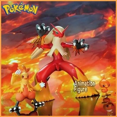Pokemon Figur Blaziken Evolutionäre Gruppe Action-figuren Pvc Samml