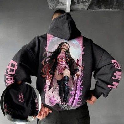 Demon Slayer Pullover Kamado Nezuko HoodieHerren-Kapuzenpullover, Kamado Nezuko