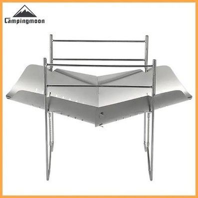 Campingmoon Outdoor Tragbarer Klappgarten Edelstahl BBQ Grill Camping Tragbarer