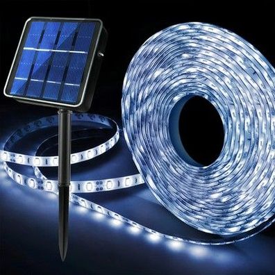 Solar-Lichtleiste für den Außenbereich, 150 LEDs, 16,4 Fuß, 8 Beleuchtungsmodi,