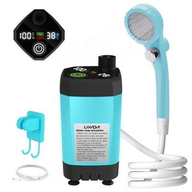 Camping-Duschpumpe, Wohnmobil-Duschset für den Außenbereich, Camp-Dusche mit vol