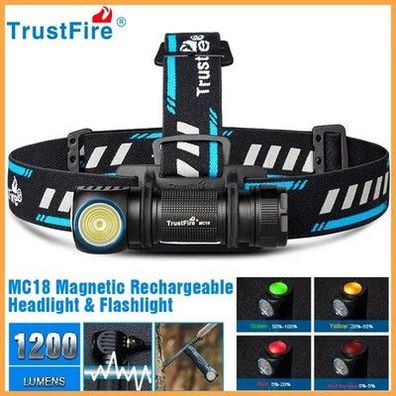 Trustfire Stirnlampe Led Xp-Lhi 18650 Magnetische 2a USB Aufladbare Stirnla