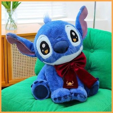 Disney Lilo Stitch Plüschpuppe cm süßes Anime-Stofftier Kawaii rote Schl