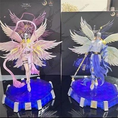 Digimon Abenteuer Figuren Angewomon Modell Figur LED PVC Action Modell