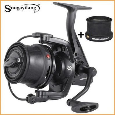 Sougayilang Professionelle Feeder-Rolle mit Vollmetallgehäuse, Doppelspulen, 4,7