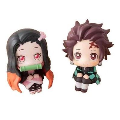 Demon Slayer Q Version Figuren Set Tanjiro Nezuko Rengoku Zenitsu Inosuke Anime