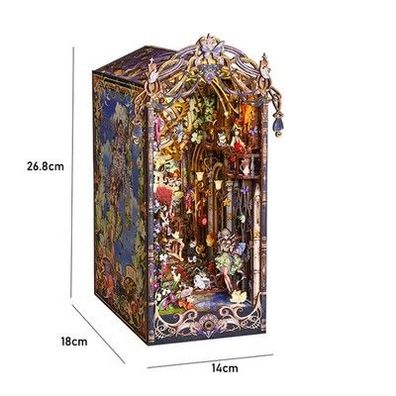 DIY Buch Nook Kit Mini 3D Holz Bücherregal –Kreatives Puppenhaus Diorama Einsat