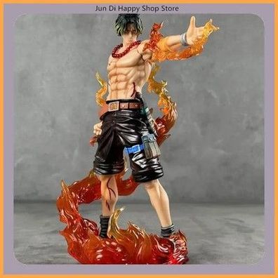 One Piece Portgas D. Ace Figur Flame Fist Anime Statue Modell Sammlung 25,5 cm