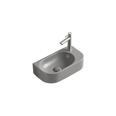 Mexen Viera Aufsatzwaschbecken rechts 40 x 21 cm, Hellgrau matt - 21274061R