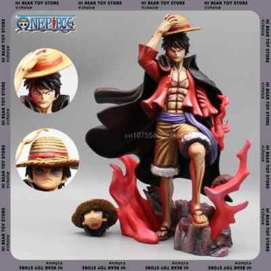 One Piece Figur Ruffy Yonko Anime Action Modell Sammlung Doppelkopf Statue