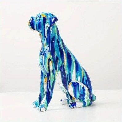 Kreative bemalte Kunst Wassertransfer Raum Farbe Boxer Hund Dekorationen