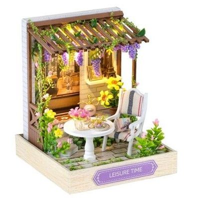 Holz Puppenhaus Diy Kit Bastelset Modellhaus Zimmer Dekoration