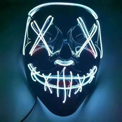 Led leuchtende schwarze V-förmige Maske für den ganzen Hallow'S Day
