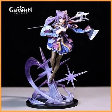 Genshin Impact Anime Figur Keqing PVC Action Figure Kamisato Ayaka Mona Figur Sa