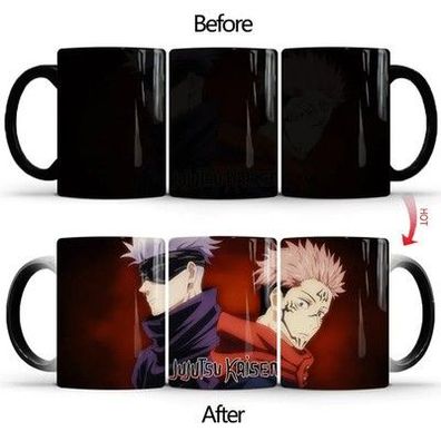Jujutsu Kaisen Farbwechselbecher, japanische Anime-Keramik, magische Tasse, wärm