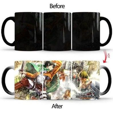 Attack on Titan Verfärbung Becher Anime Farbwechsel Tasse Animation Keramik Ka