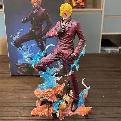One Piece GK Sanji Figur 27 cm – Leuchtende Anime Statue PVC Modell Sammlerfigur