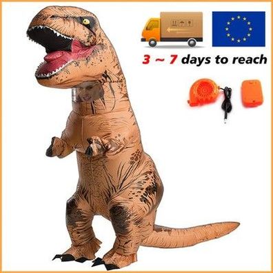 T-rex aufblasbares Tyrannosaurus-Dinosaurier-Kostüm für Kinder, Kinder, Erwachse