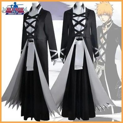 BLEACH Kurosaki Ichigo Cosplay Kostüm Japanische Manga Cosplay Schwarz und