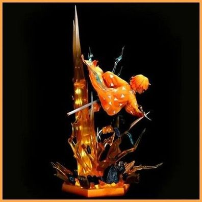 Demon Slayer Figur Zenitsu Leuchtende Doppelköpfige Statue