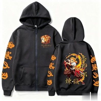 Demon Slayer Anime Zipper Hoodie Jacke Männer Frauen Streetwea