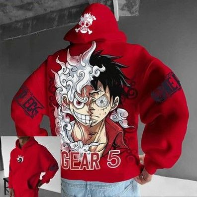 One Piece Ruffy Gear 5 Nika Anime Hoodie Männer Frauen Streetwear Casual Pullove