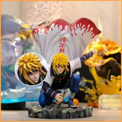 Naruto GK Figur Minato Namikaze Statue Anime Deko Sammler 22cm