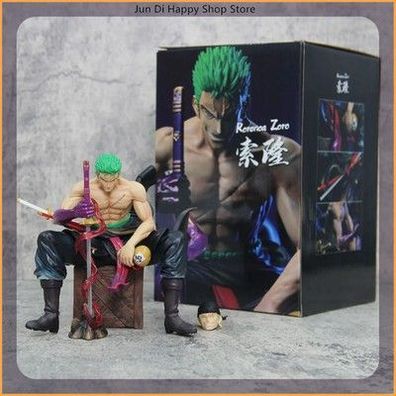 One PieceRoronoa Zoro Sitzposition Anime Figur Modell Statue Jungen Samml
