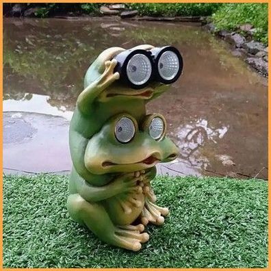 Gartenstatue Frosch Solar Outdoor Frosch Niedliche Rasenverzierung