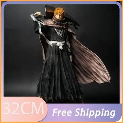 Bleach Kurosaki Ichigo Byakuya Figur Anime Modell PVC Sammlung Deko 32 cm