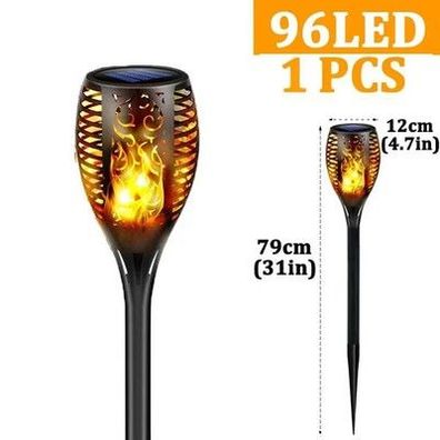 Solar Gartenlampe Feuer Außenbereich Garten Terasse wasserdicht