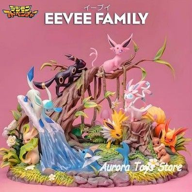 Pokemon Eeveelution Figur Anime Modell Statue Sammlung Deko Geschenk 27cm