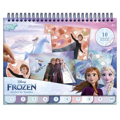 Totum Kreativset mit Aufklebern, Zahlen zum Aufkleben, Disney Frozen