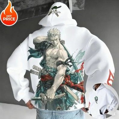 One Piece Zoro Anime Harajuku Streetwear Herbst Männer Vintage Hoodie Winter Fra