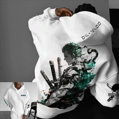 One Piece Zoro Anime Männer Frauen Kapuzenpullover Streetwear Casual Pullover Ho