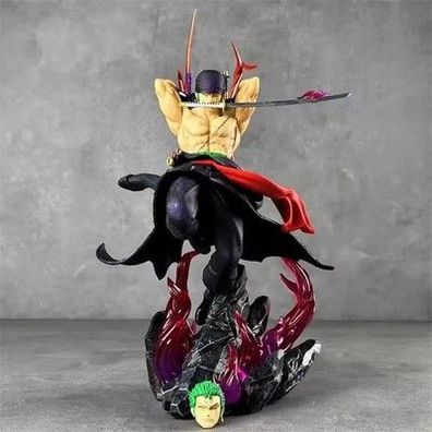 One Piece Zoro Figur Dual Head Sculpt Austauschbare Zeichnung Schwert Effe