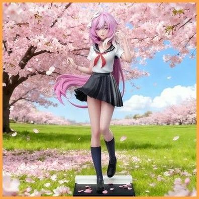 Elysia Schuluniform Stehende Cartoon-Figur Statue - Rosa Sweetheart Design, Lieb