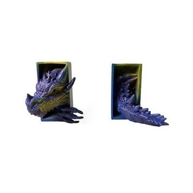 Drachen Buchstuetze fuer Buecherregal Fantasy Buecherregaldekoration Heimdekorat